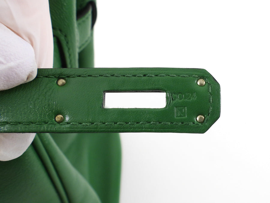Hermes Birkin 30 Swift Green Vert Bengale PHW Bag