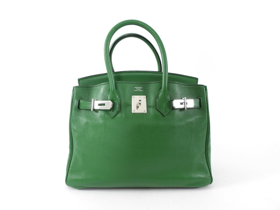 Hermes Birkin 30 Swift Green Vert Bengale PHW Bag