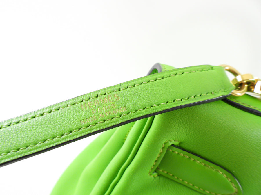 Hermes Vintage 1997 Apple Green Gulliver Leather Kelly 32cm Bag GHW