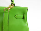 Hermes Vintage 1997 Apple Green Gulliver Leather Kelly 32cm Bag GHW