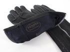 Hermes Dark Charcoal Grey Suede Zip Detail Gloves - 6.5 / XS