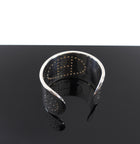 Hermes Sterling Silver Perforated H Eclipse Cuff Bracelet