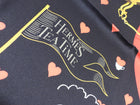 Hermes Black and Red Tea Time Hearts Silk 70mm Scarf