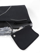 Hermes Black Leather and Toile Herbag Zip 39 Messenger Bag