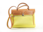 Hermes Herbag Zip 31  Retourne Lime / Naturel Sable