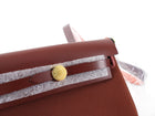 Hermes Herbag Zip Mini 20 Rouge H Toile Militaire / Vache Hunter GHW