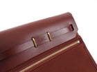 Hermes Herbag Zip Mini 20 Rouge H Toile Militaire / Vache Hunter GHW