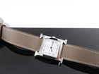 Hermes H Heure Small Model 25mm Palladium Plated Watch