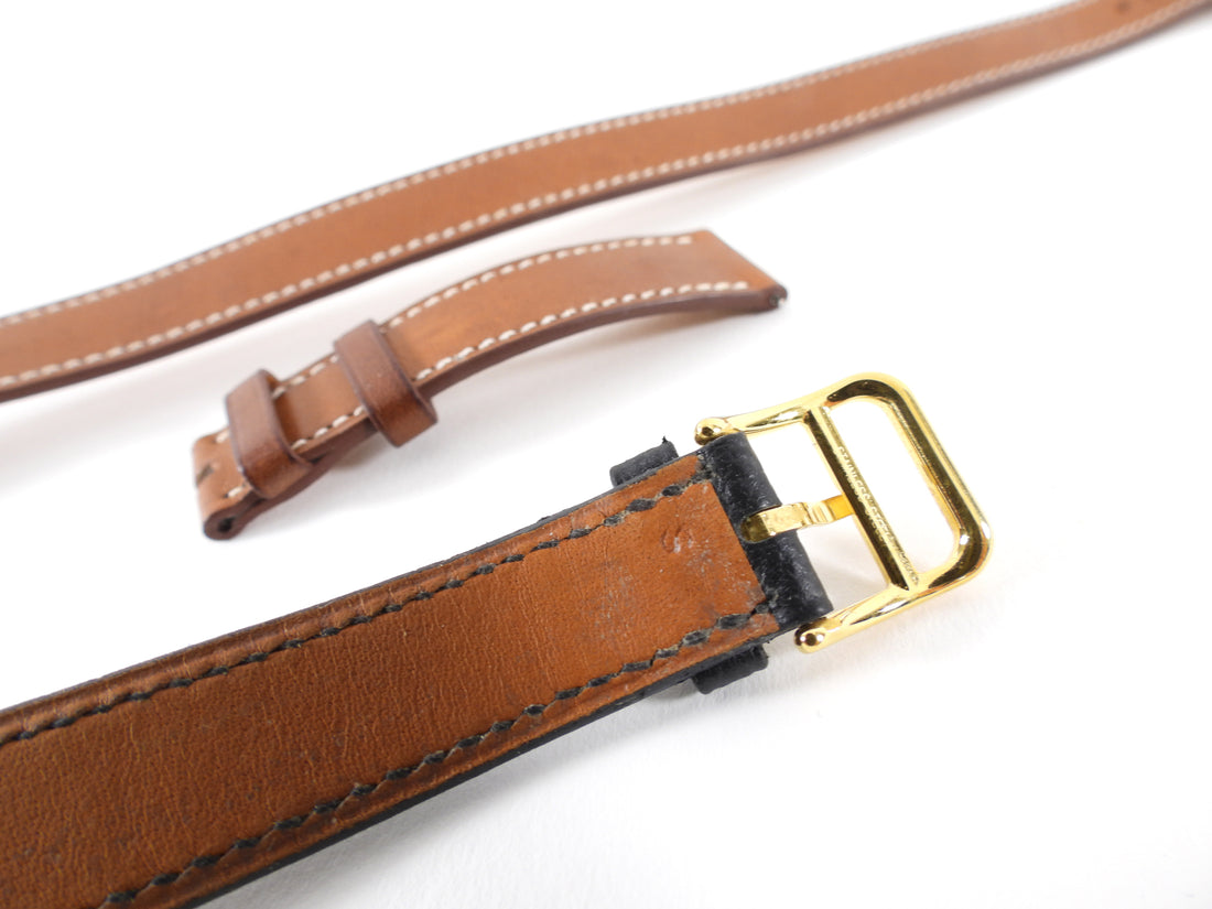 Hermes Mini H Heure Watch 21mm with Extra Double Tour Band