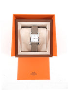 Hermes H Heure Small Model 25mm Palladium Plated Watch