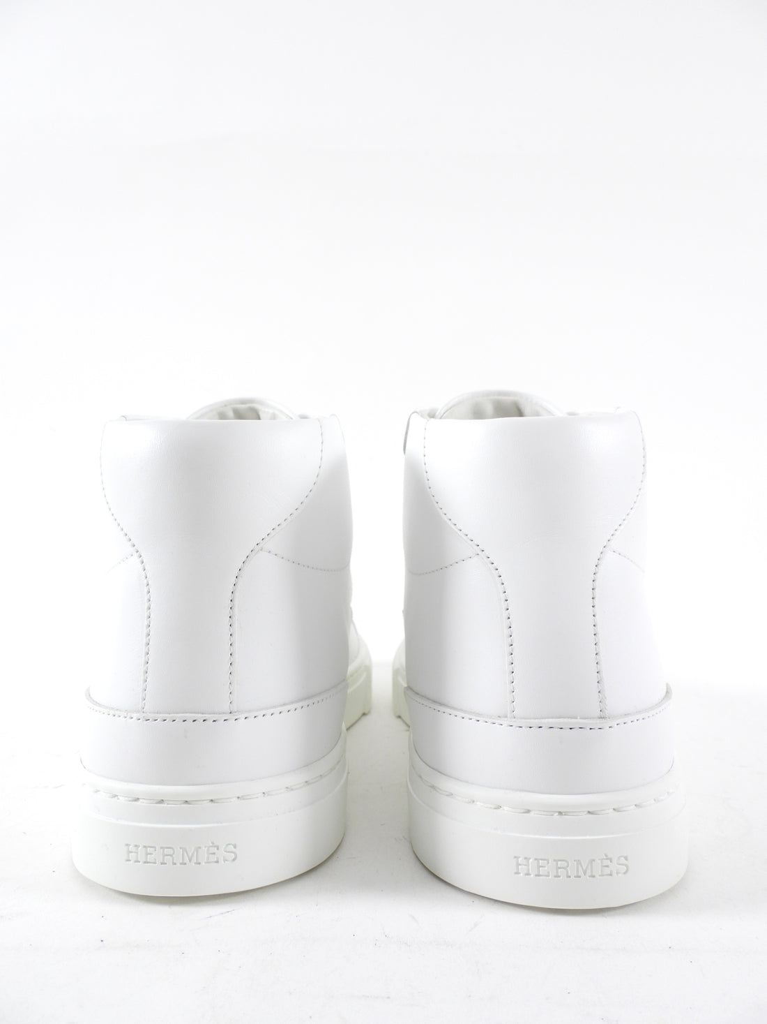 Hermes White Leather High Top Daydream Kelly Lock Sneaker - 36 / 5.5