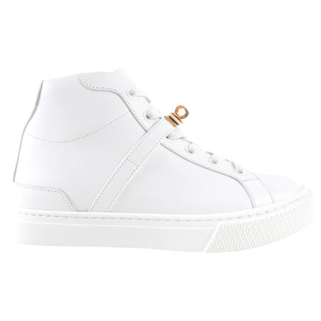 Hermes White Leather High Top Daydream Kelly Lock Sneaker - 36 / 5.5