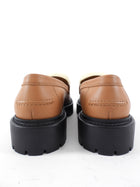 Hermes Tan Icone Shearling Kelly Loafer Shoes - 37