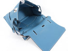 Hermes Blue Jean Clemence Jypsiere 31 Crossbody Bag PHW