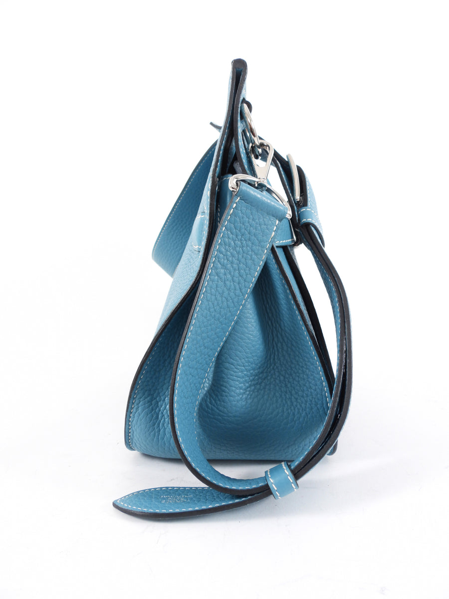 Hermes Blue Jean Clemence Jypsiere 31 Crossbody Bag PHW