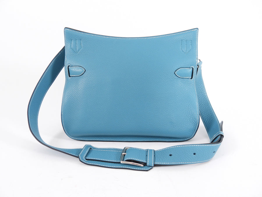 Hermes Blue Jean Clemence Jypsiere 31 Crossbody Bag PHW