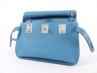 Hermes Blue Jean Clemence Jypsiere 31 Crossbody Bag PHW