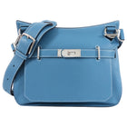 Hermes Blue Jean Clemence Jypsiere 31 Crossbody Bag PHW
