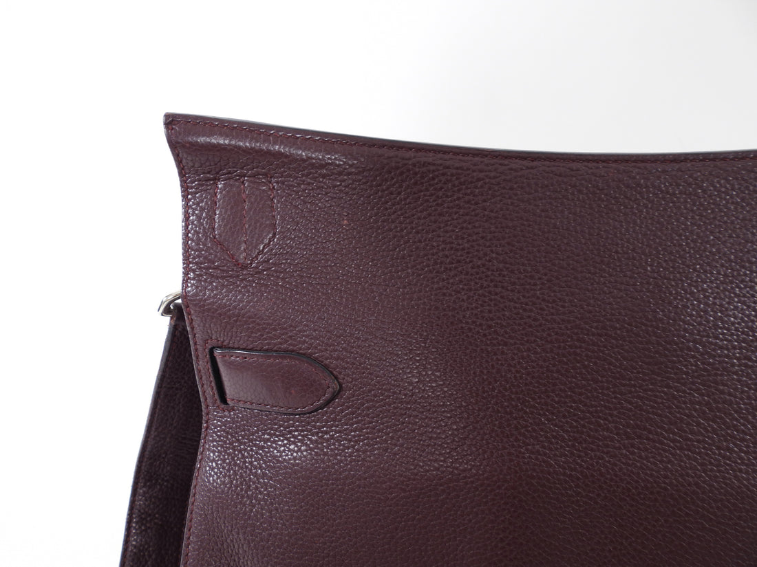 Hermes Jypsiere 34 Togo Prune Crossbody Bag PHW