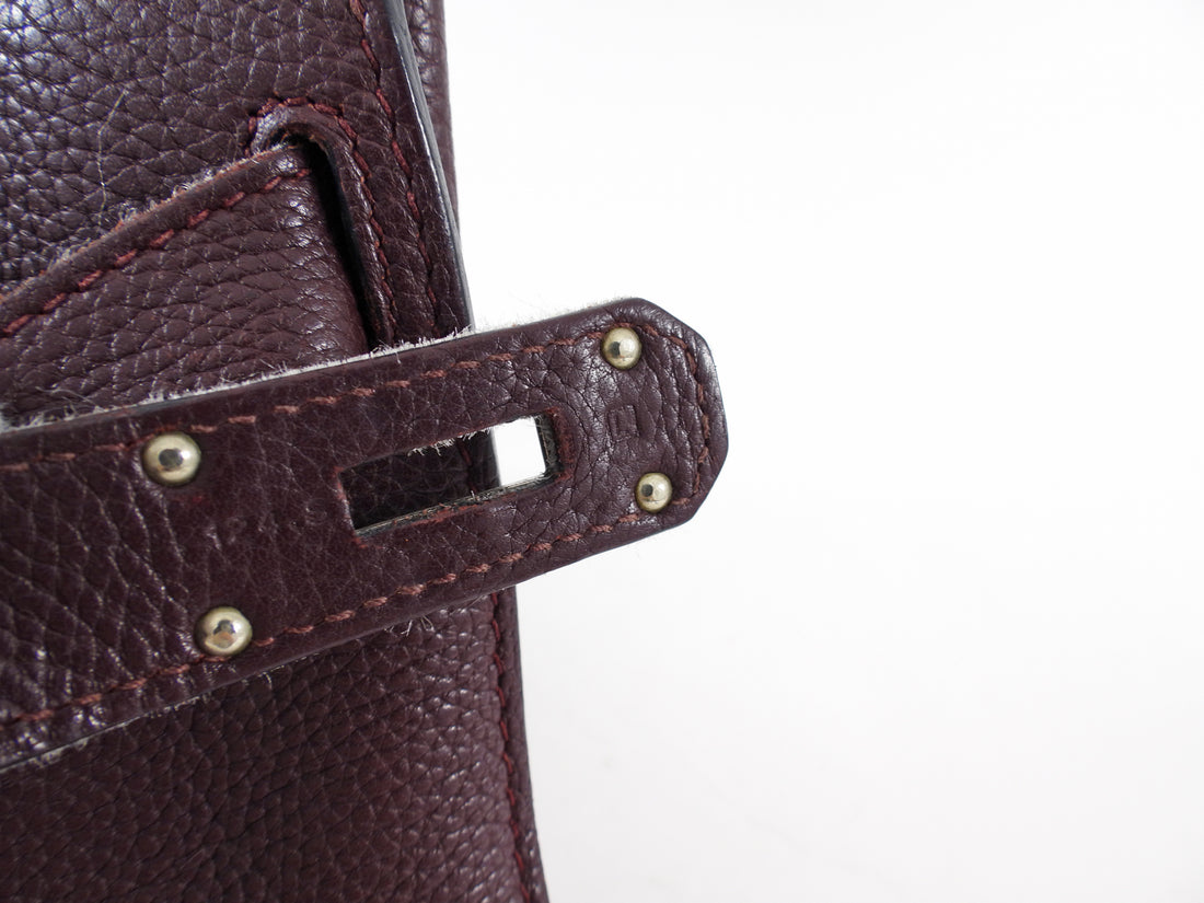 Hermes Jypsiere 34 Togo Prune Crossbody Bag PHW