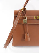 Hermes Vintage 1995 Gold Epsom Leather Kelly Sellier 32 Bag GHW
