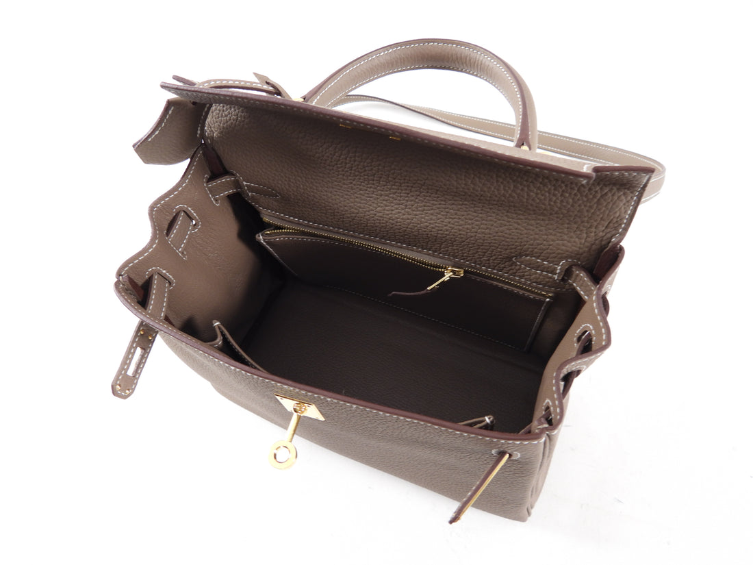 Hermes Kelly II Retourne 25 Etoupe Togo GHW - 2024