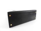 Hermes Vintage 1979 Black Box Calf Leather Sellier Kelly 32 Bag
