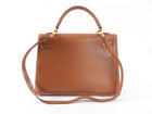 Hermes Vintage 1995 Gold Epsom Leather Kelly Sellier 32 Bag GHW