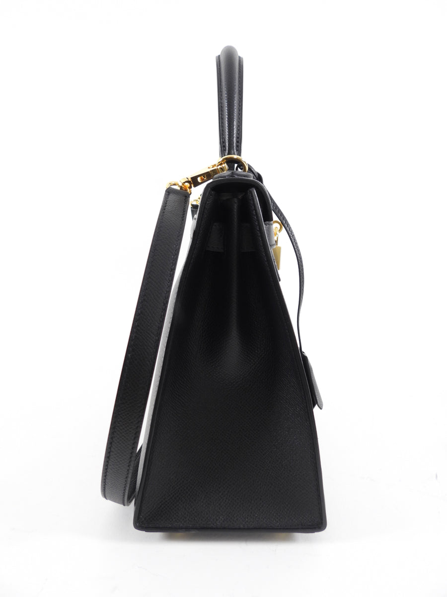 Hermes Kelly II Sellier Black Epsom GHW 28cm Bag