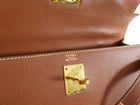 Hermes Vintage 1995 Gold Epsom Leather Kelly Sellier 32 Bag GHW