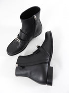 Hermes Black Leather Kelsey Ankle Boot Kelly Lock PHW - 38 (EU 37.5)