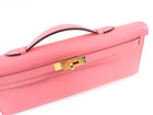 Hermes Rose Azalee Swift Pink Kelly Cut Bag GHW