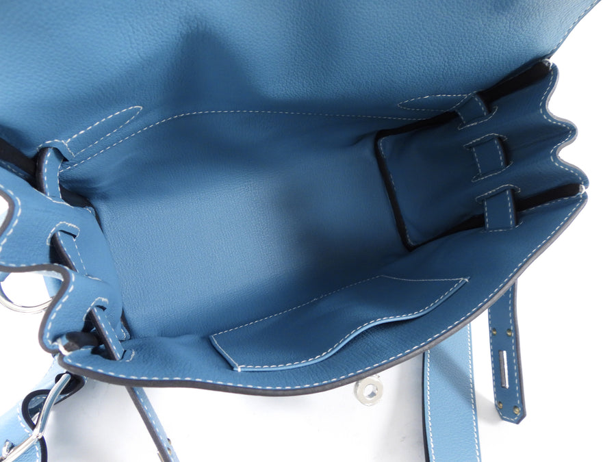 Hermes Kelly Messenger PM Evercolour New Blue Jean PHW