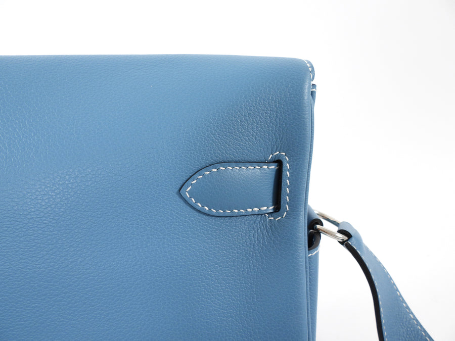 Hermes Kelly Messenger PM Evercolour New Blue Jean PHW