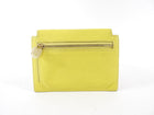 Hermes Lime Chevre Leather Kelly Pocket Compact Wallet GHW