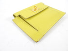 Hermes Lime Chevre Leather Kelly Pocket Compact Wallet GHW