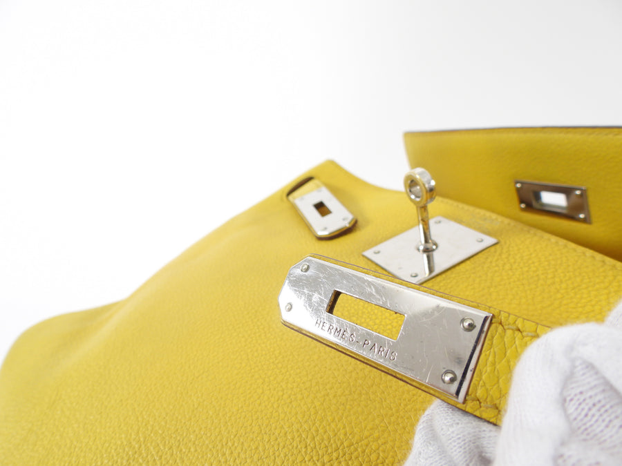 Hermes Kelly 28 Togo Jaune Ambre PHW Bag