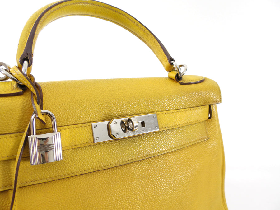 Hermes Kelly 28 Togo Jaune Ambre PHW Bag