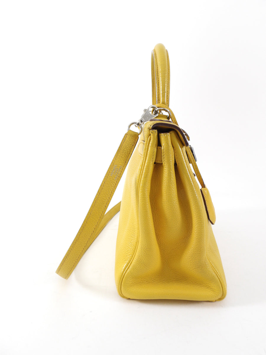 Hermes Kelly 28 Togo Jaune Ambre PHW Bag