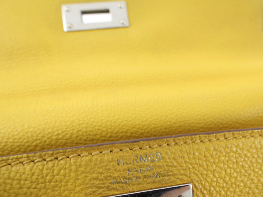 Hermes Kelly 28 Togo Jaune Ambre PHW Bag