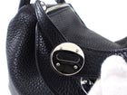 Hermes Black Clemence Leather Lindy 30 Bag PHW