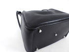 Hermes Black Clemence Leather Lindy 30 Bag PHW
