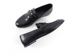 Hermes Black Lambskin Leather Loafer with Padded Chain - 37