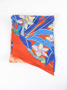 Hermes Flamingo Party Silk Maxi Twill Scarf Red Blue Lime