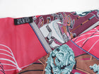 Hermes Carre en Carres Silk Maxi Twilly Scarf Violet, Burgundy, Teal