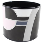 Hermes Black White Grey Pink Mega Wide Enamel Bangle Bracelet