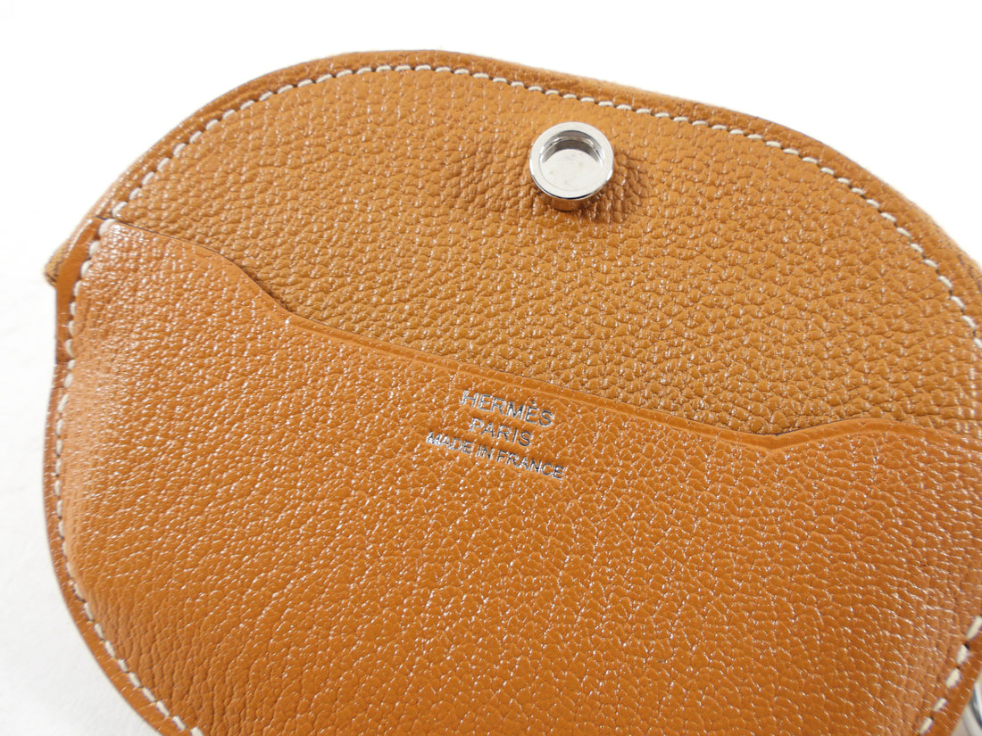 Hermes In the Loop Wink Card Holder - Caramel / Mauve Sylvestre / Jaune Bourgeon