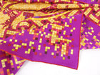 Hermes Mosaique Au 24 Silk Twil 90cm Scarf Magenta / Yellow