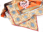 Hermes The Savana Dance 70cm Orange Silk Scarf