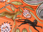 Hermes The Savana Dance 70cm Orange Silk Scarf